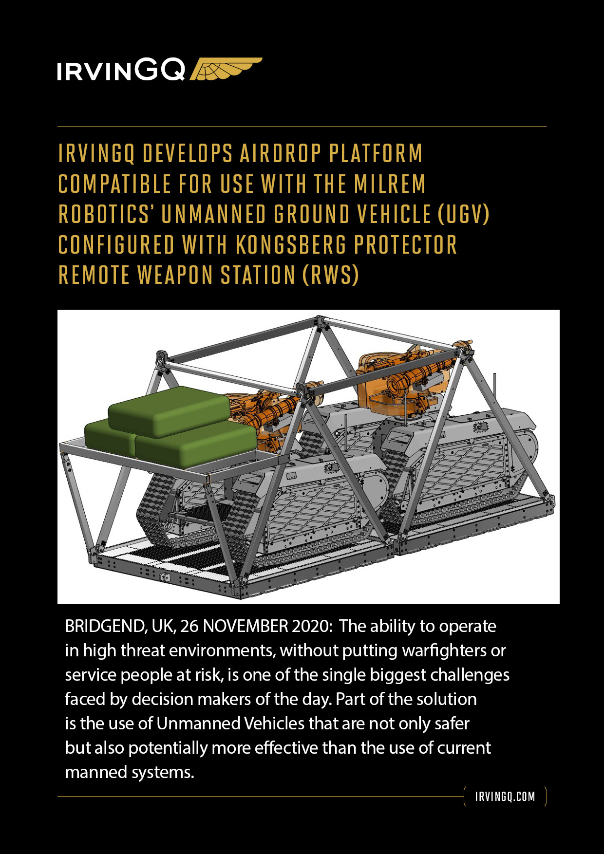 IrvinGQ Milrem Kongsberg