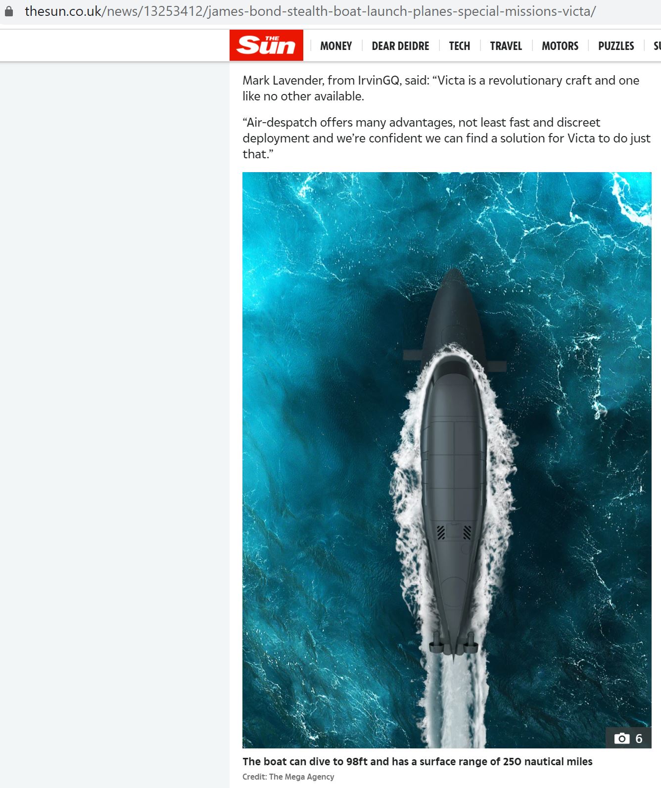 IrvinGQ Subsea Craft The Sun Newspaper 